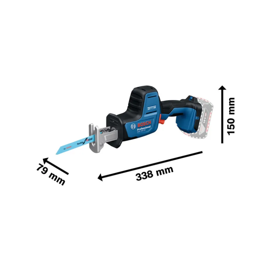 BOSCH AKU UNIVERZALNA TESTERA GSA 18V-24 SOLO Ecomex