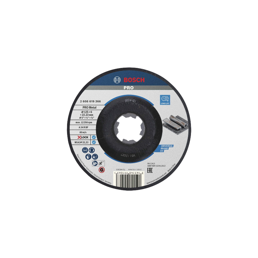 BOSCH X-LOCK BR PL ST 125X6