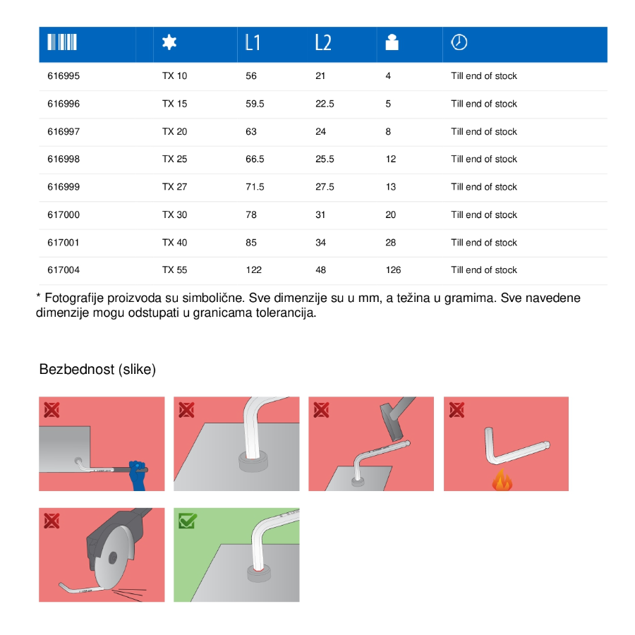 KLJUC INBUS 27 U220/7TXN Ecomex