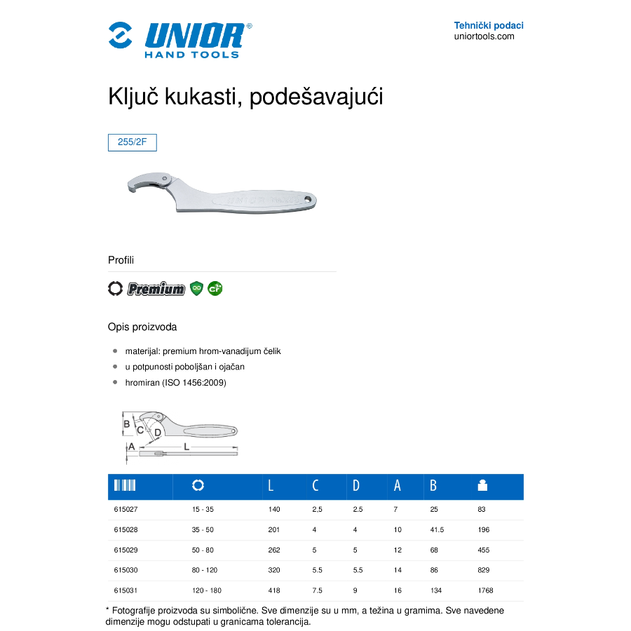 KLJUC KLJUN.SAV. 15-35 U255/2F Ecomex