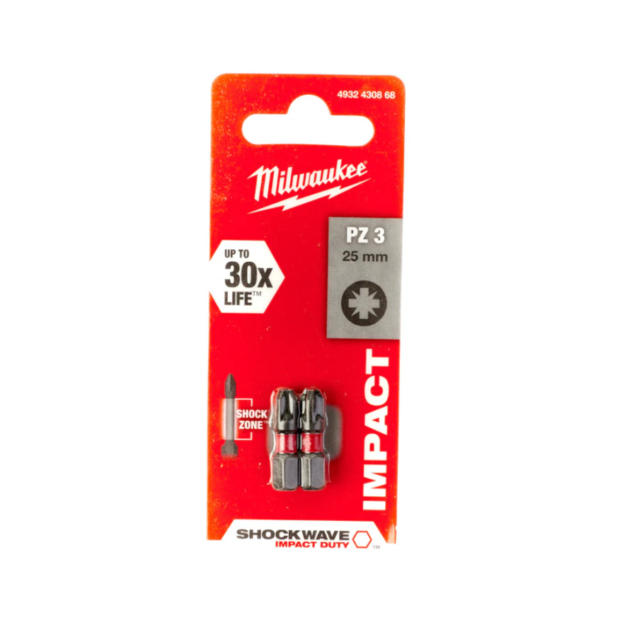 MILWAUKEE BIT PZ 3X25 2/1 Ecomex