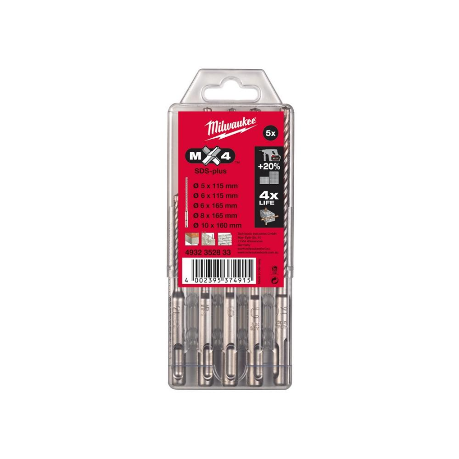MILWAUKEE GAR.BURGIJA SDS PLUS MX4 Ecomex