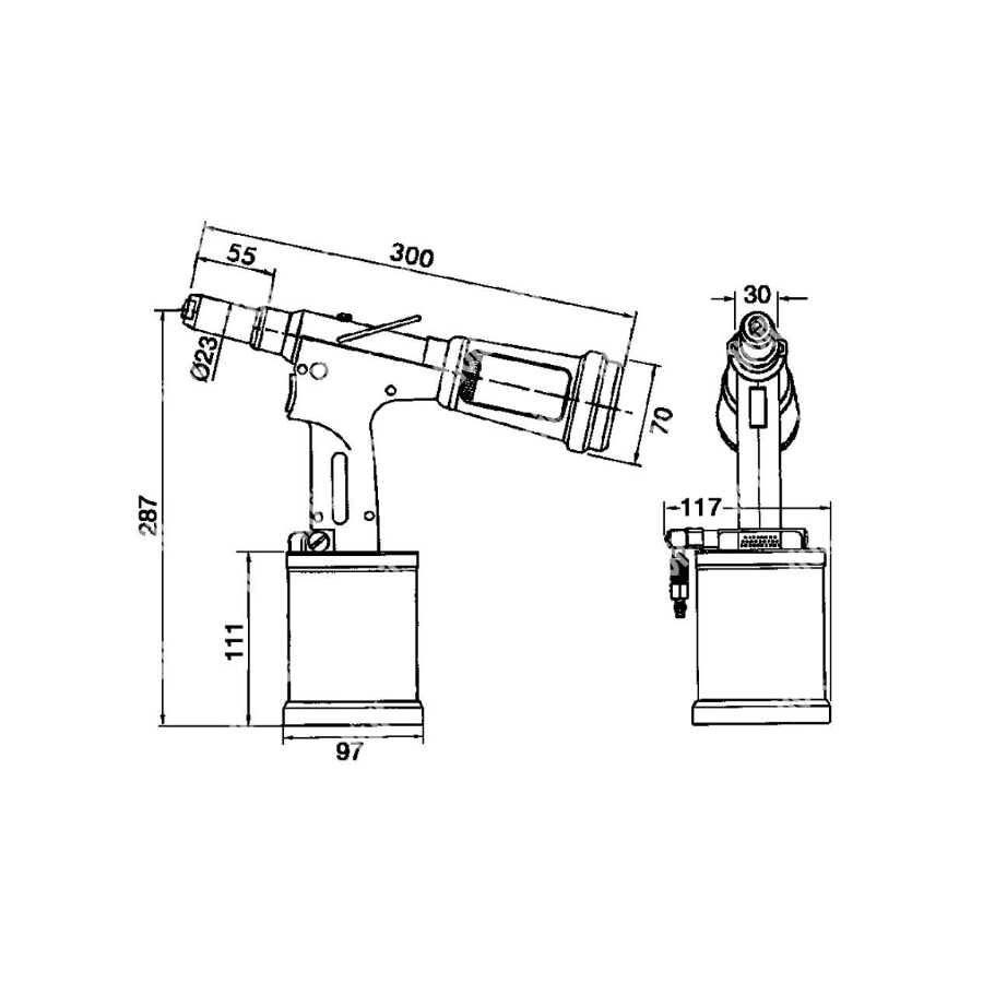 RIVIT 503 HIDRO PNEUMATIC PIŠTOLJ ZA POP NITNE 4,8 Ecomex