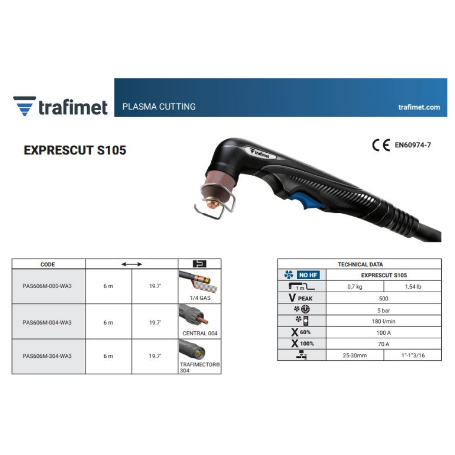 TRAFIMET PLAZMA GORIONIK ERGOCUT S 105 6m central Ecomex