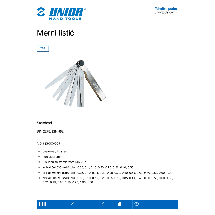 UNIOR MERNI LISTIĆI 0.05-1/13 U701 Ecomex