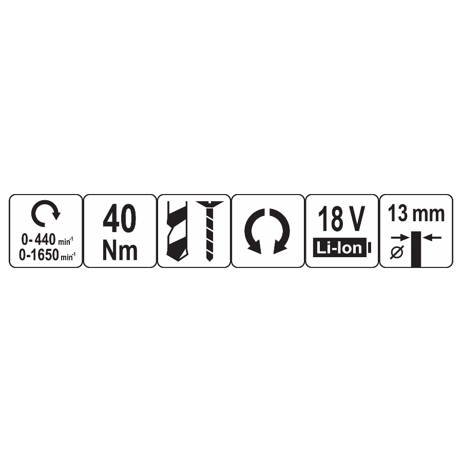 YATO AKU BUŠILICA 18 V 1.5-13/40 Nm-MABUCHI SOLO Ecomex