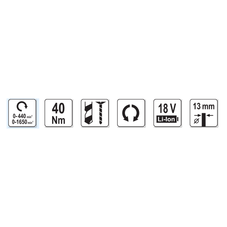 YATO AKU BUŠILICA 18V 1.5 - 13 mm 40 Nm SOLO Ecomex