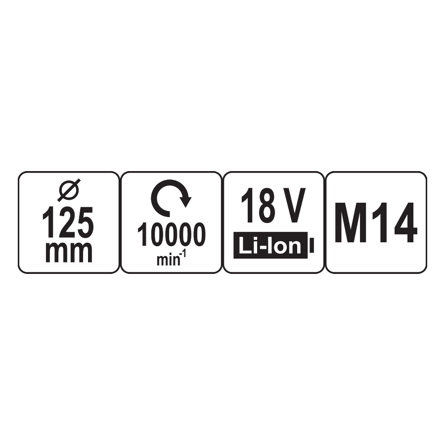 YATO AKU UGAONA BRUSILICA 125 mm 18 V SOLO Ecomex
