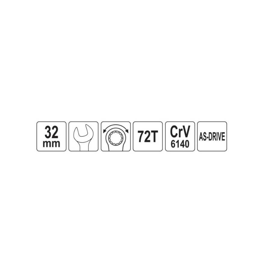 YATO KLJUČ VILJUŠKASTO OKASTI BRZI 32 mm CrV Ecomex