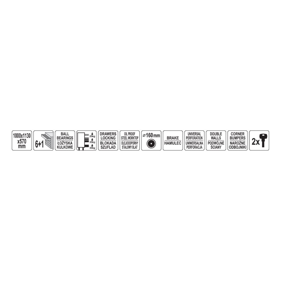 YATO KOLICA ZA ALAT sa 6+1 Ecomex