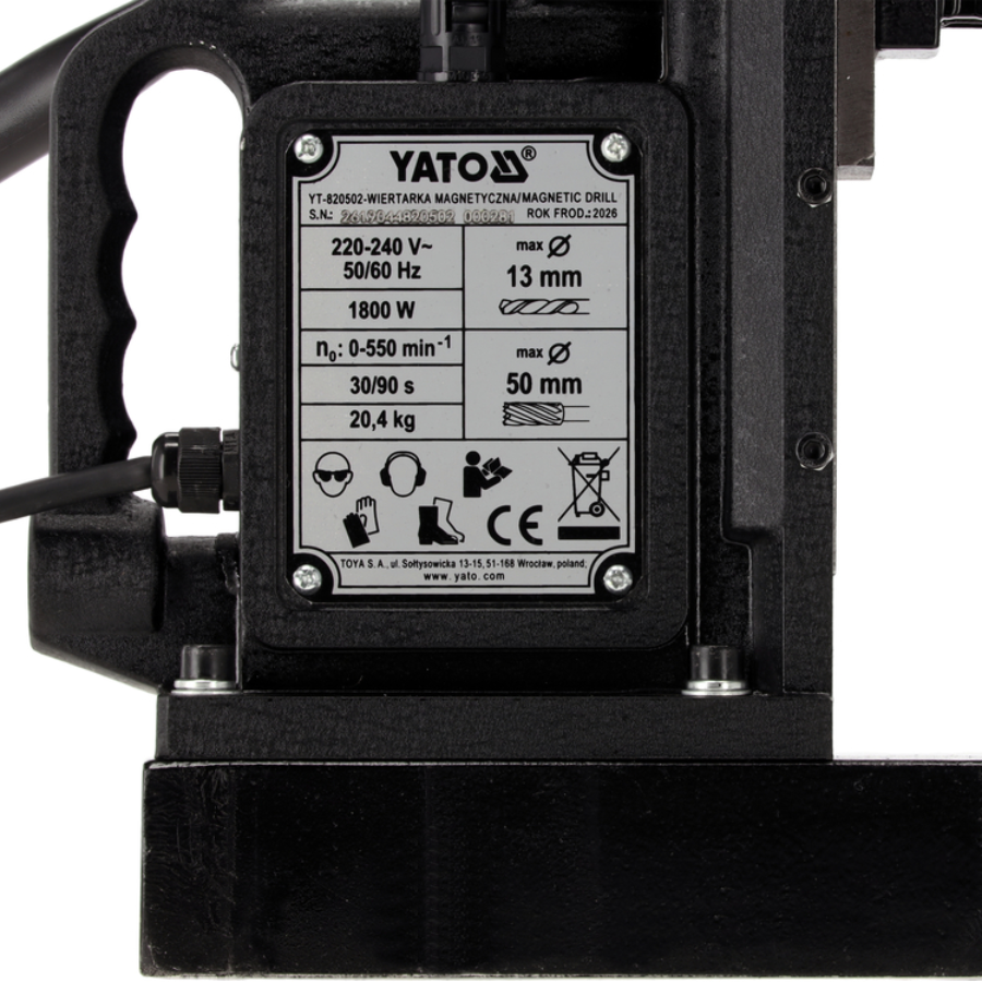 YATO MAGNETNA BUSILICA 1800W 0-550obrt Weldon 50mm Ecomex