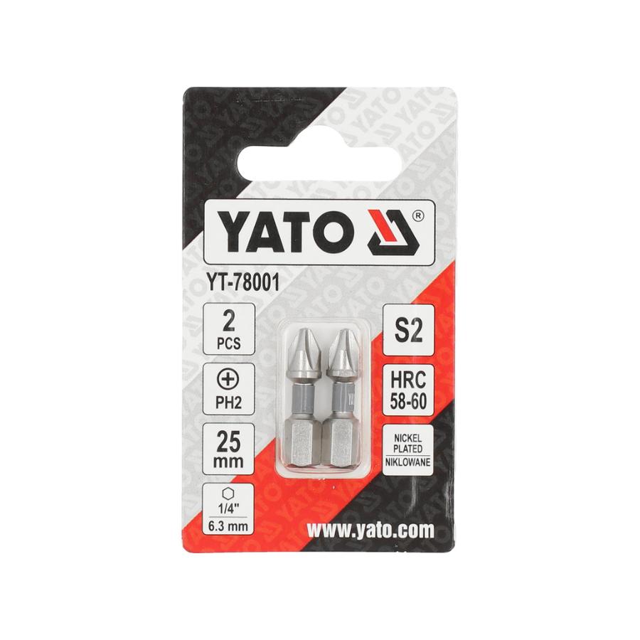 YATO UMETAK KRSTASTI PH2 1/4X25MM 2KOM Ecomex